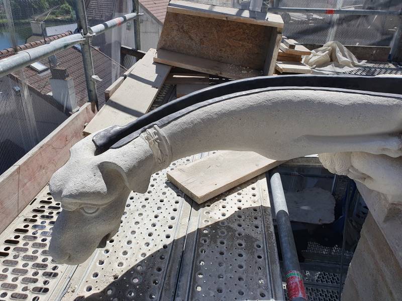 MANTES-LA-JOLIE (78) Restauration des couvertures de la collégiale